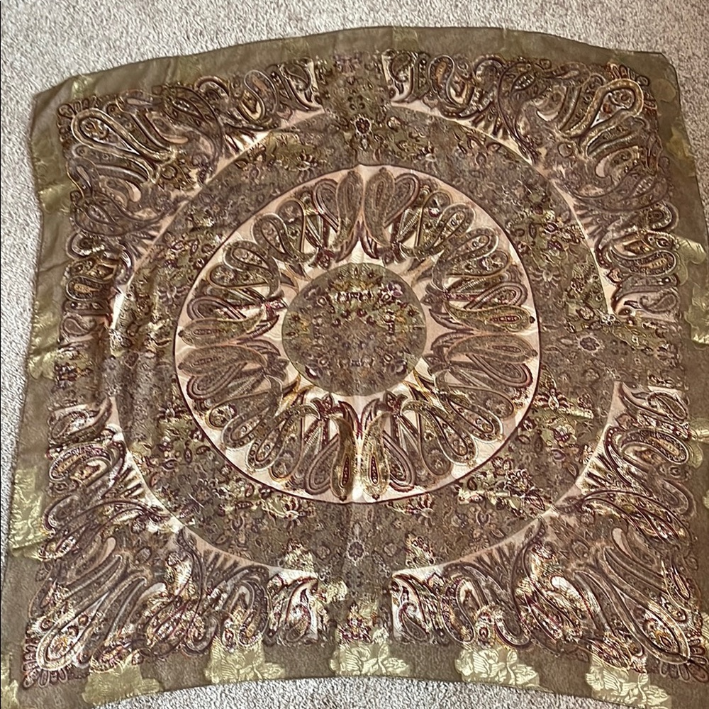 Liz Claiborne Elegant Paisley Silk Scarf